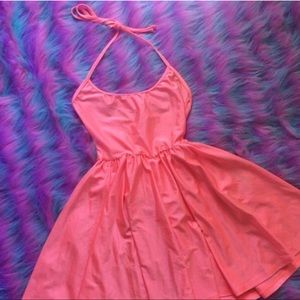 Hot Pink American apparel nylon dress XS